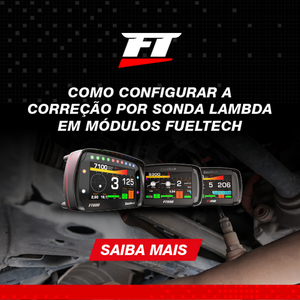 Como a correção por sonda lambda funciona nos módulos FuelTech FT450, FT550 e FT600