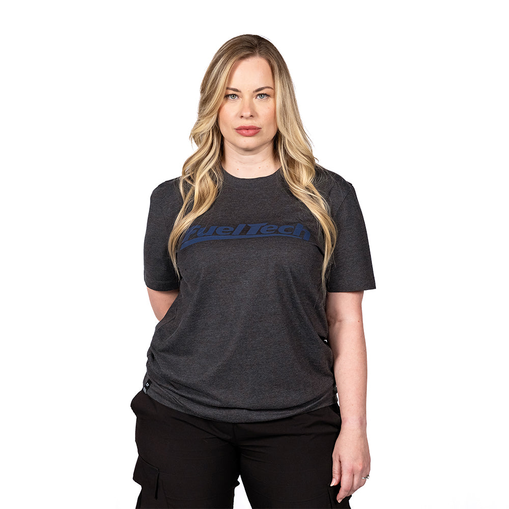 Camiseta Cinza Mescla FT Azul