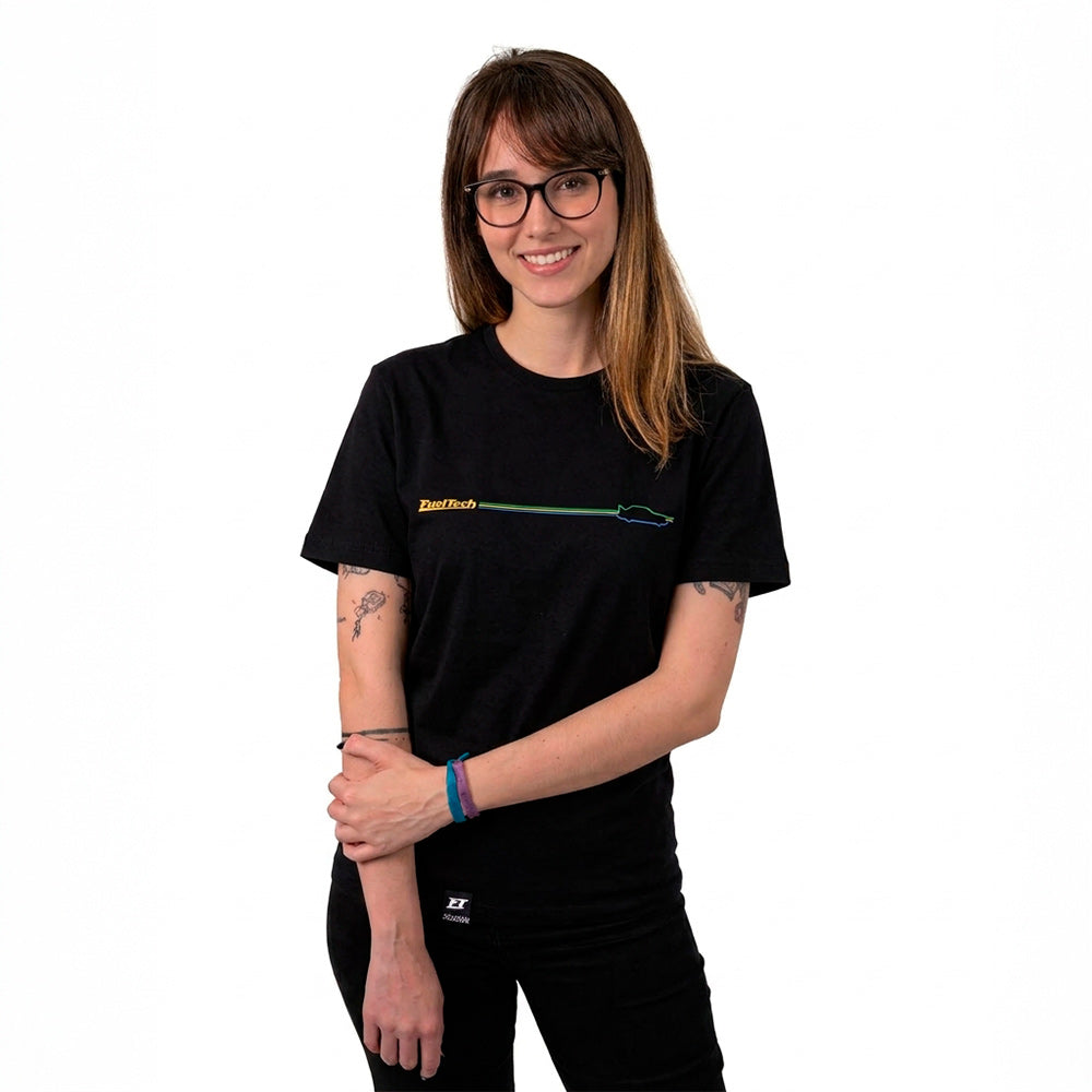 Camiseta 190E V12 FT - modelo feminino, frente