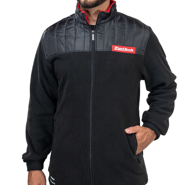 Jaqueta Fleece Preto FT torso frontal